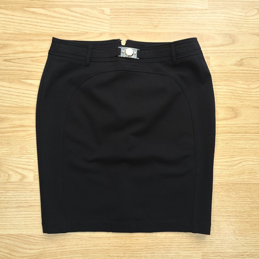 Versace Jeans Black Mini Pencil Skirt, Size S